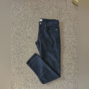 Navy Slim fit Corduroy Pants